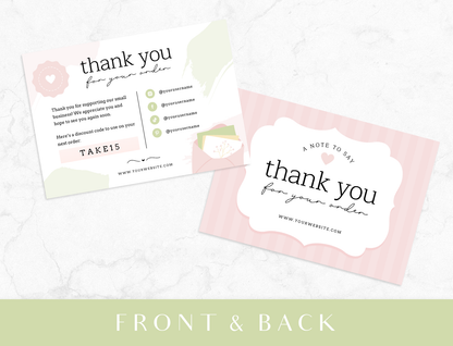 Shabby Chic Thank You Card Template
