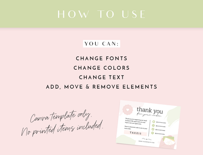 Shabby Chic Thank You Card Template
