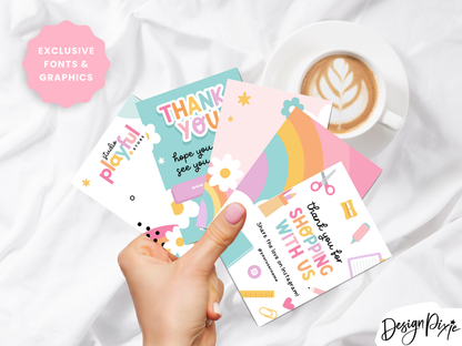 Rainbow Display Card Templates
