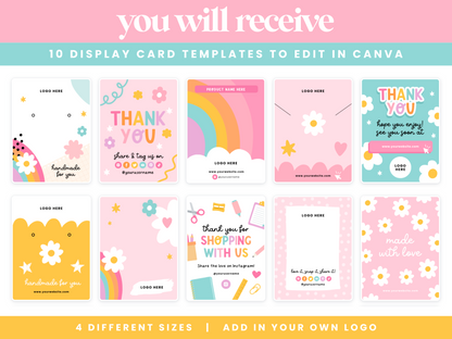 Rainbow Display Card Templates