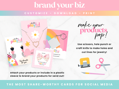 Rainbow Display Card Templates