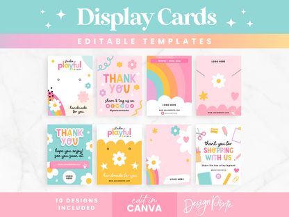 Rainbow Display Card Templates