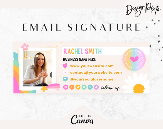 Rainbow Journal Email Signature Template