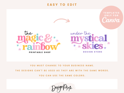 Magic And Rainbow Logo Template