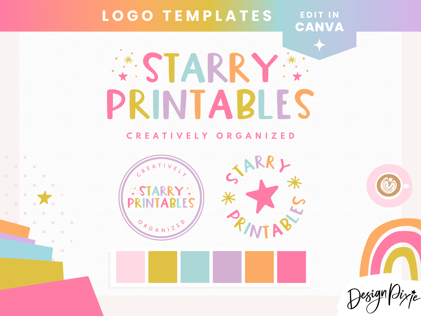 Starry Printables Logo Template