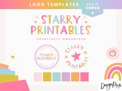 Starry Printables Logo Template