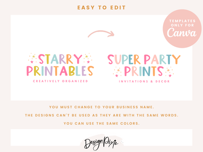 Starry Printables Logo Template