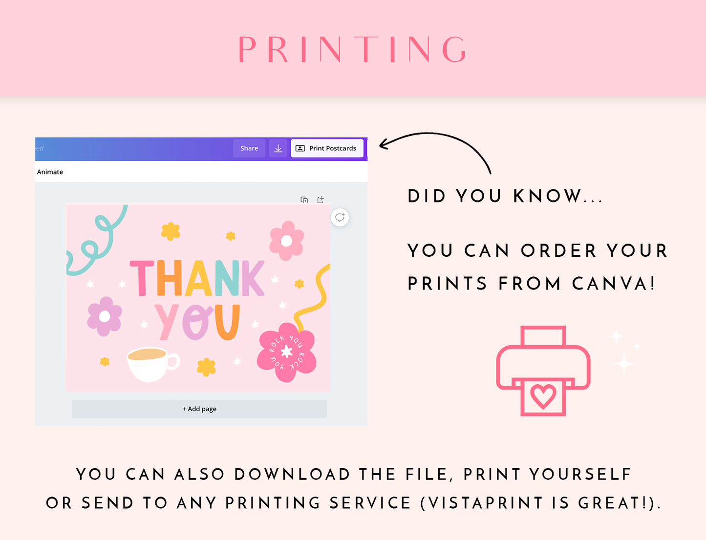 Rainbow Thank You Card Template