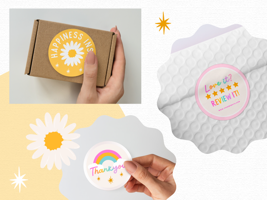 Rainbow Thank You Stickers