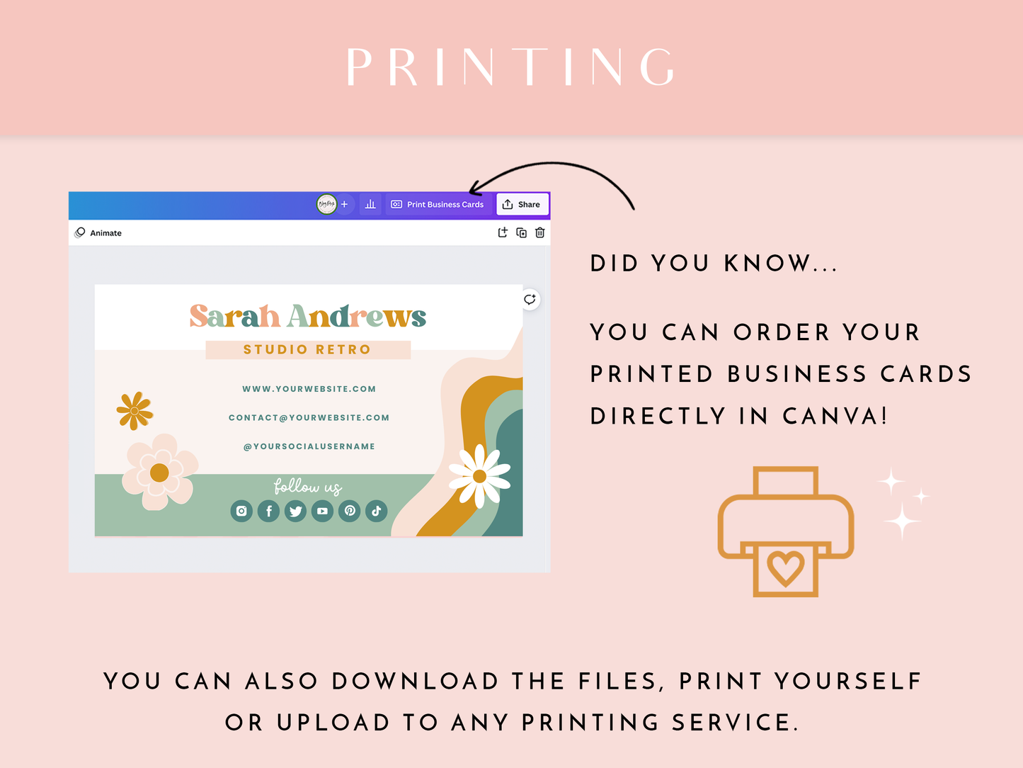 Business Card Template - Studio Retro
