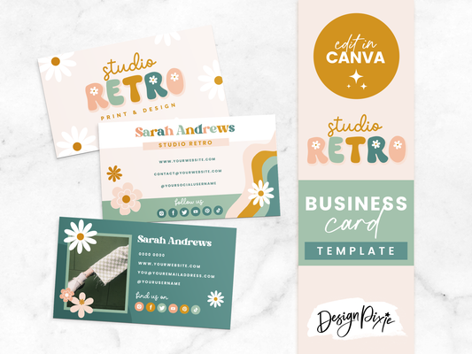Business Card Template - Studio Retro