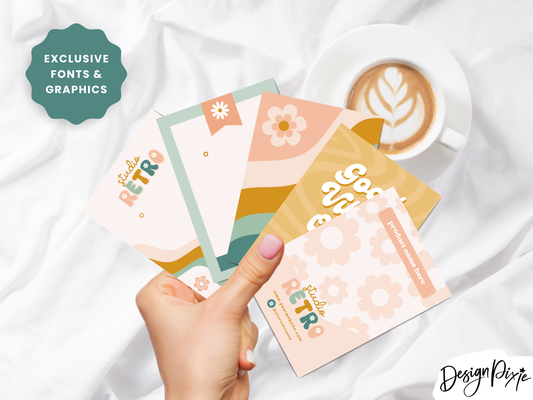 Retro Display Card Templates