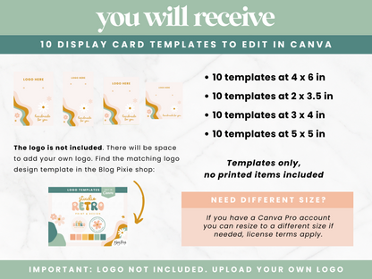 Retro Display Card Templates