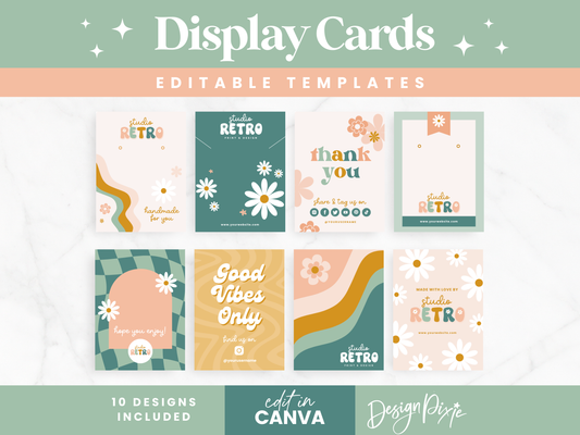 Retro Display Card Templates