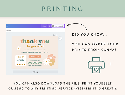 Retro Thank You Card Template