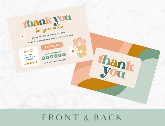 Retro Thank You Card Template