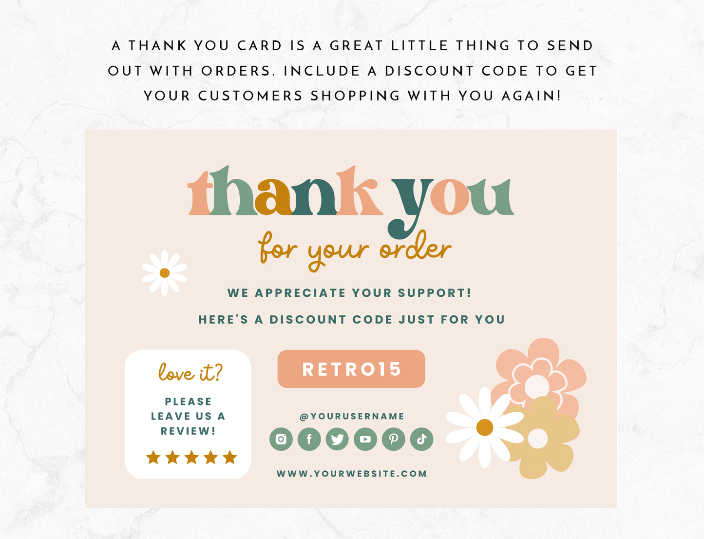 Retro Thank You Card Template