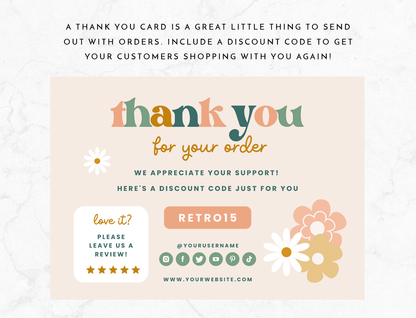 Retro Thank You Card Template