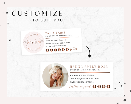 Rose Gold Email Signature Template
