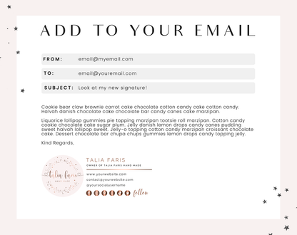 Rose Gold Email Signature Template