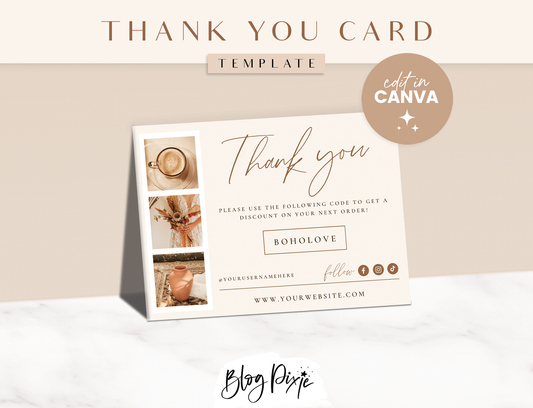 Photographer Thank You Card Template