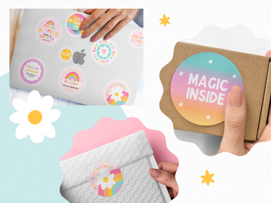 Rainbow Sticker Label Templates