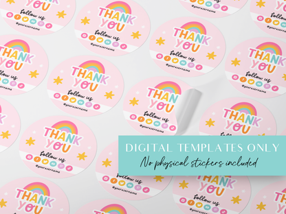 Rainbow Sticker Label Templates