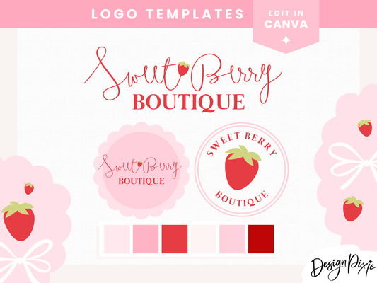 Strawberry Logo Design Template