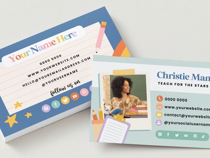 Teacher Business Card Template