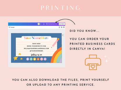Teacher Business Card Template