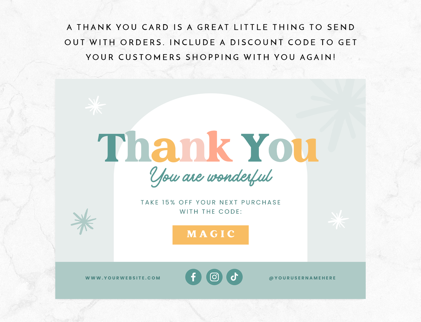 Enchanting Thank You Card Template