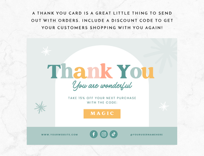 Enchanting Thank You Card Template