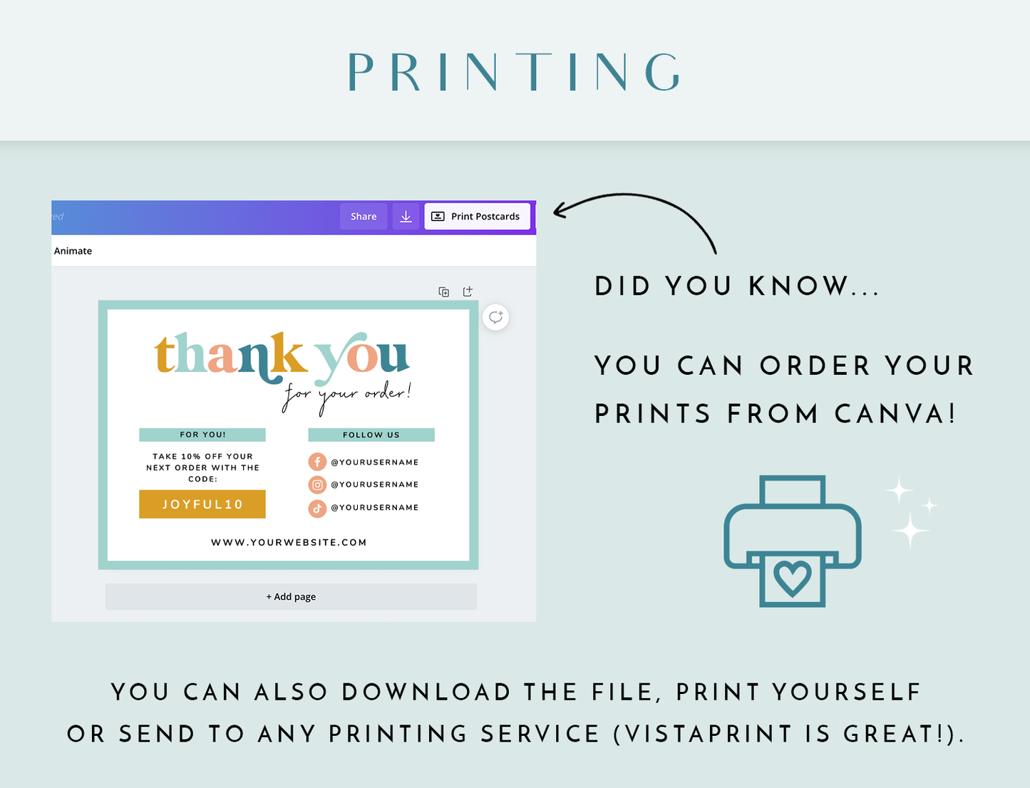 Dream You Thank You Card Template