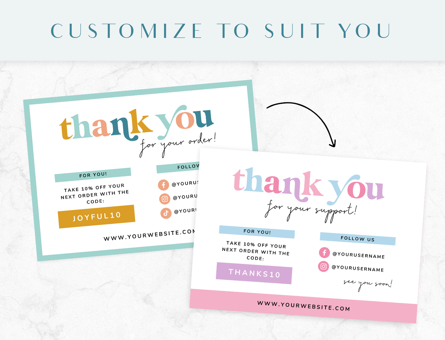 Dream You Thank You Card Template