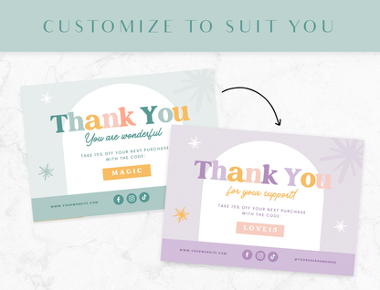 Enchanting Thank You Card Template