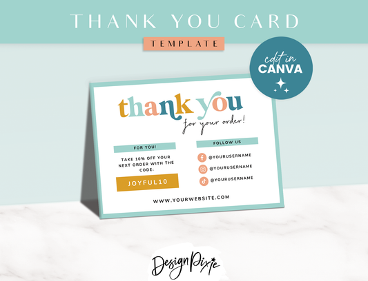 Dream You Thank You Card Template