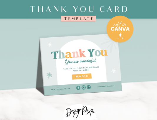 Enchanting Thank You Card Template