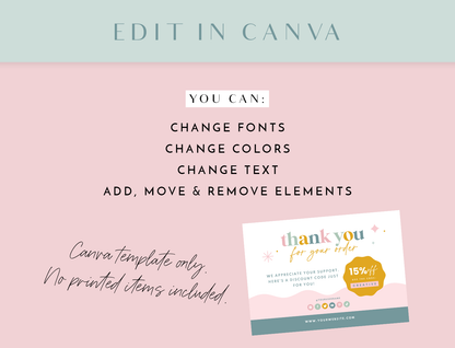 Pastel Thank You Card Template
