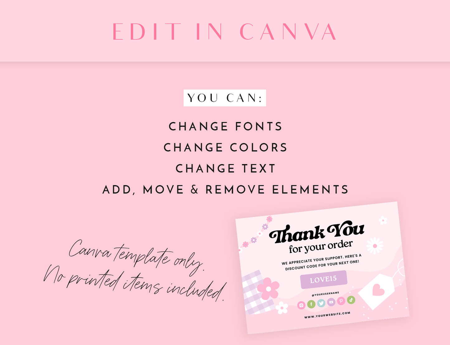 Thank You Card Template - Kindness Era