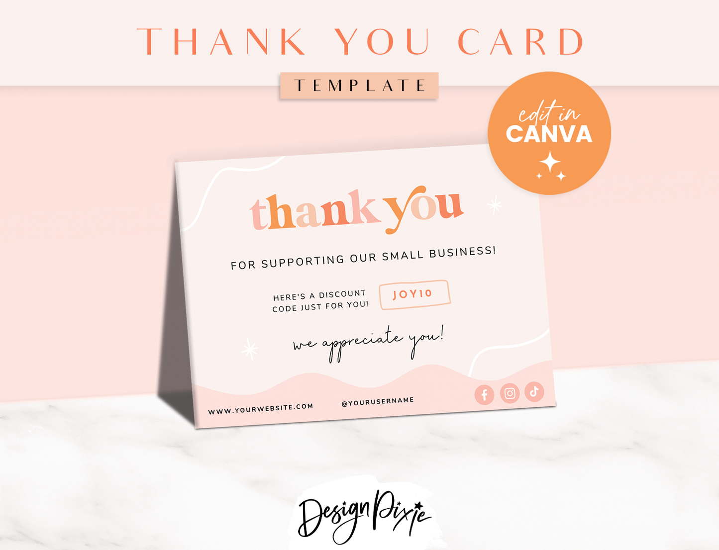 Studio Joy Thank You Card Template