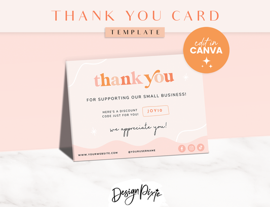 Studio Joy Thank You Card Template