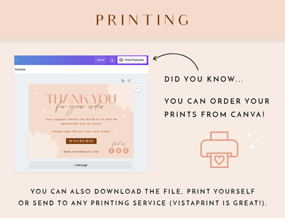 Blush Wonder Thank You Card Template