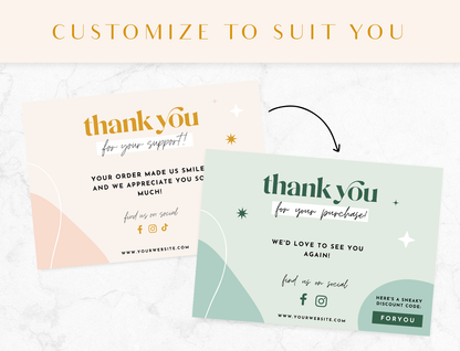 Sunshine Vibes Thank You Card Template