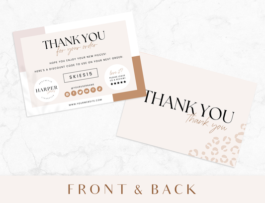 Minimal Neutral Thank You Card Template