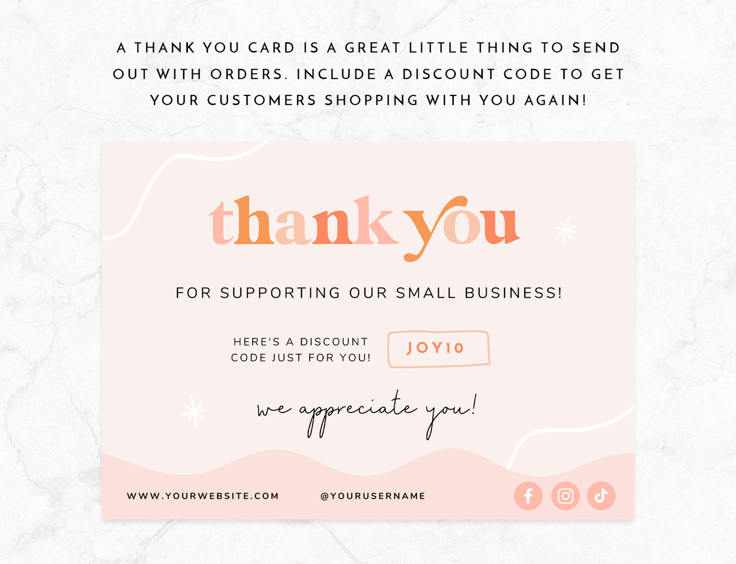 Studio Joy Thank You Card Template