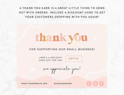 Studio Joy Thank You Card Template