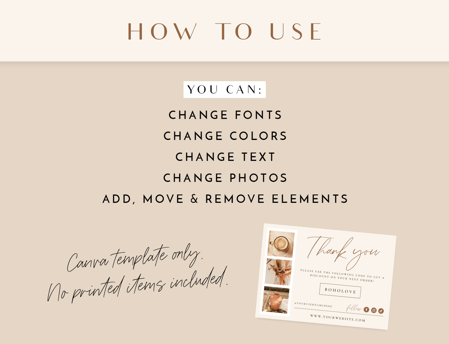 Photographer Thank You Card Template