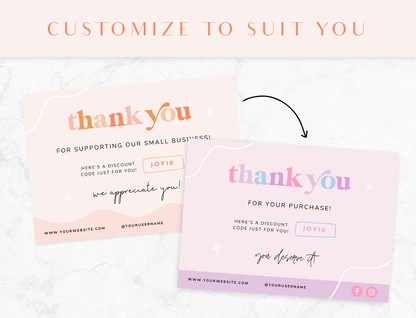 Studio Joy Thank You Card Template