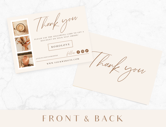 Photographer Thank You Card Template