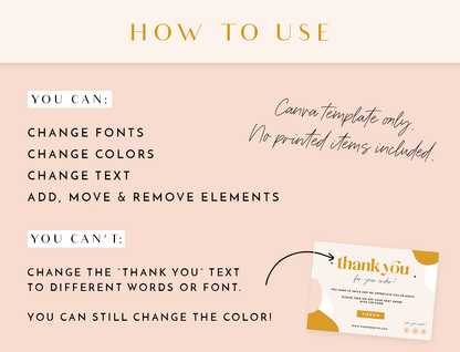 Boho Thank You Card Template